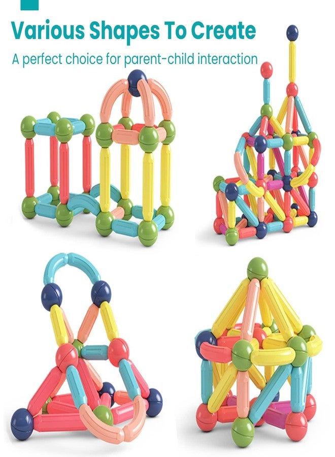 YUIOP - Magnetic Building Sticks for Kids - Learning Sticks & Balls - Educational Magnetic Building Blocks (42 Pcs) - Image 4